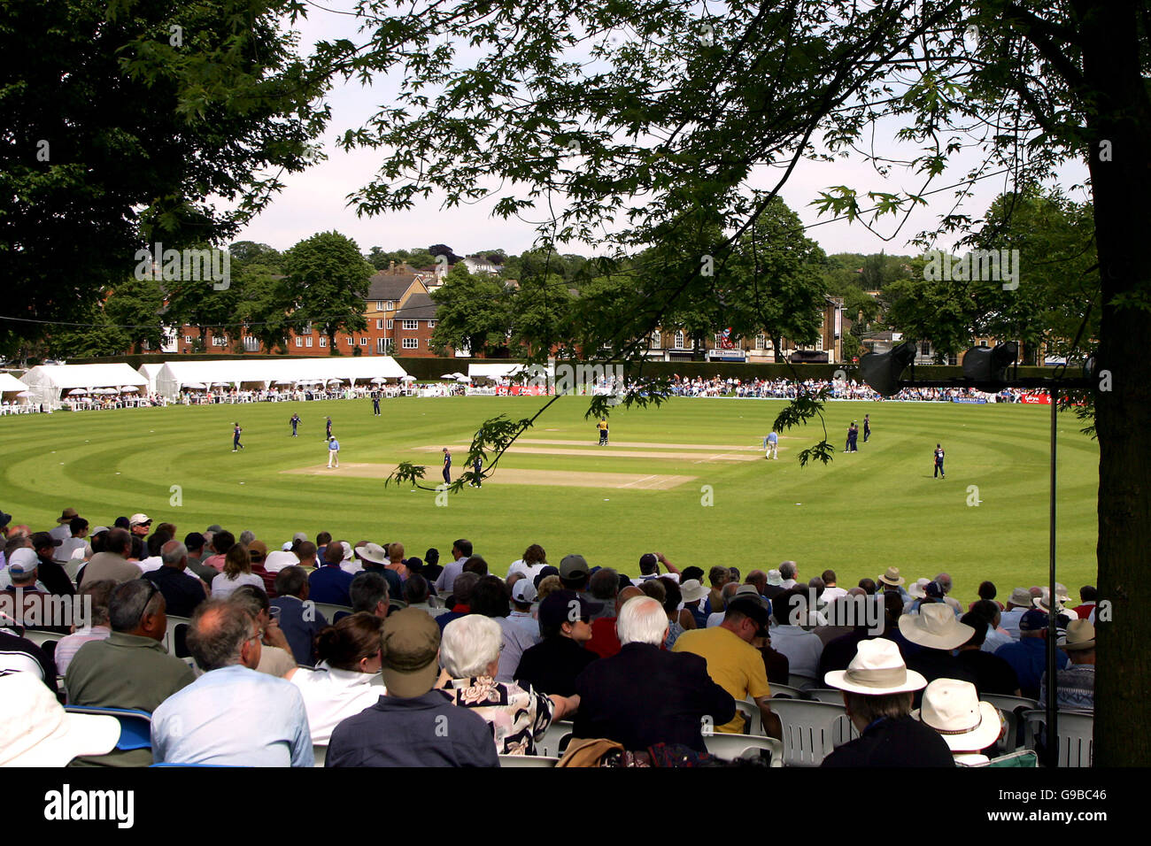 Cricket - Cheltenham and Gloucester Trophy - Surrey v Hampshire - Whitgift School. General view of Whitgift School cricket field Stock Photo