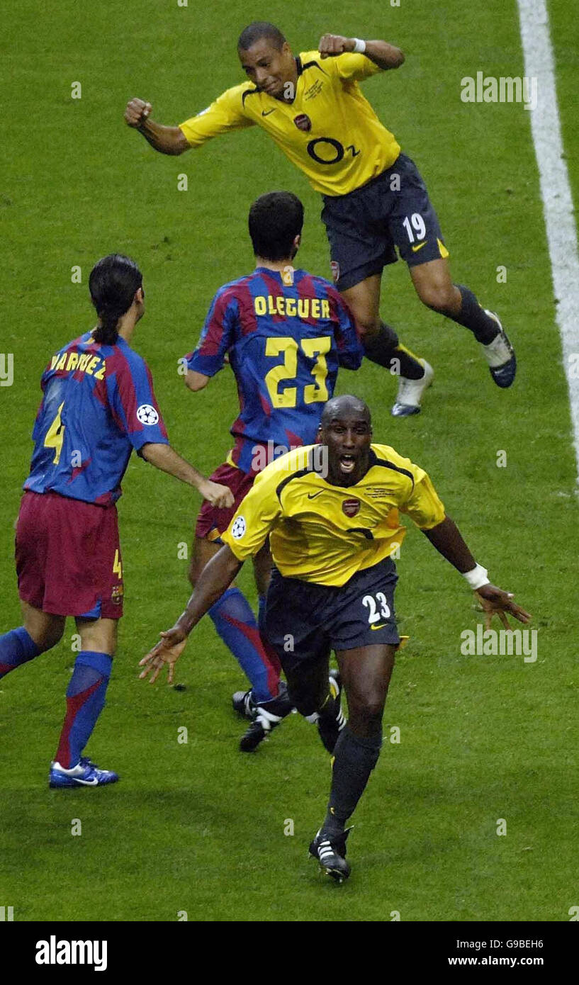 SOCCER Final. Arsenal's Sol Campbell celebrates his goal during