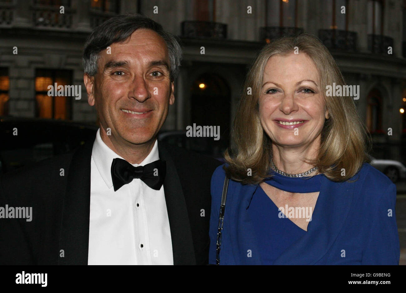 Conservative MP John Redwood with his partner Nikki Page arriving at a  dinner organised by the 1922 Committee of Conservative peers and MPs in  tribute to Baroness Thatcher at the Four Seasons