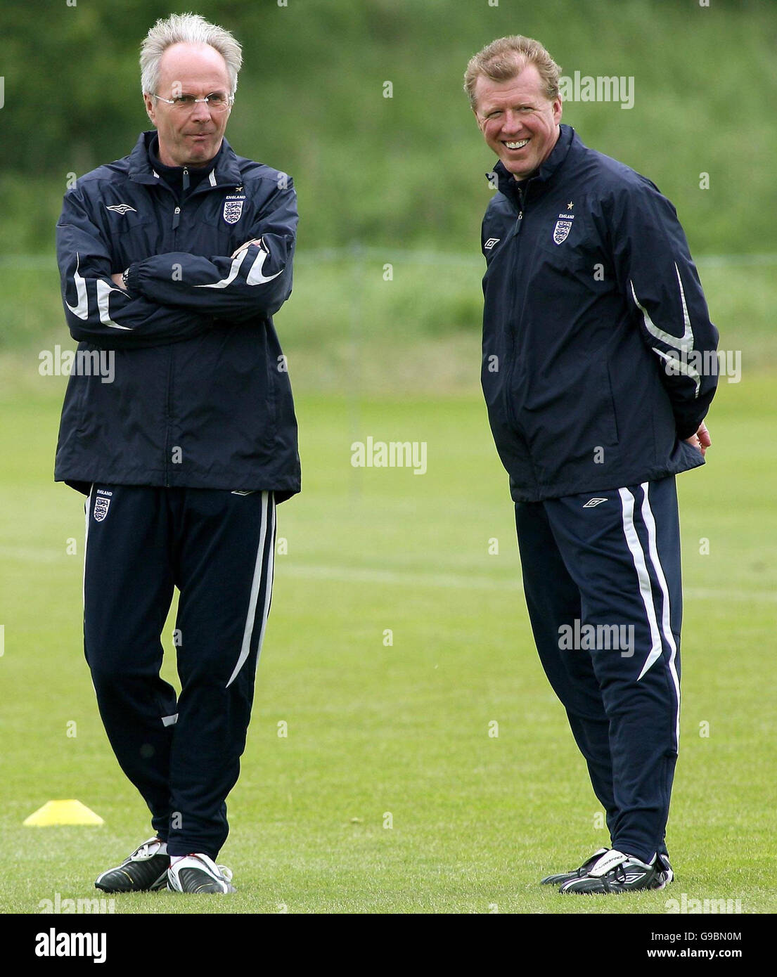 SOCCER England. England manager Sven Goran Eriksson (left) and coach ...