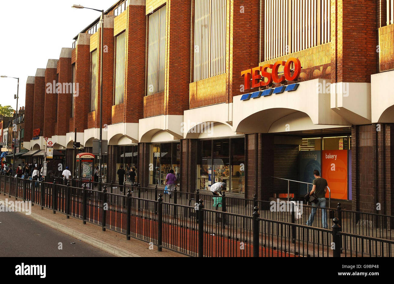 The tesco supermarket on tottenham high street in north london hires stock photography and