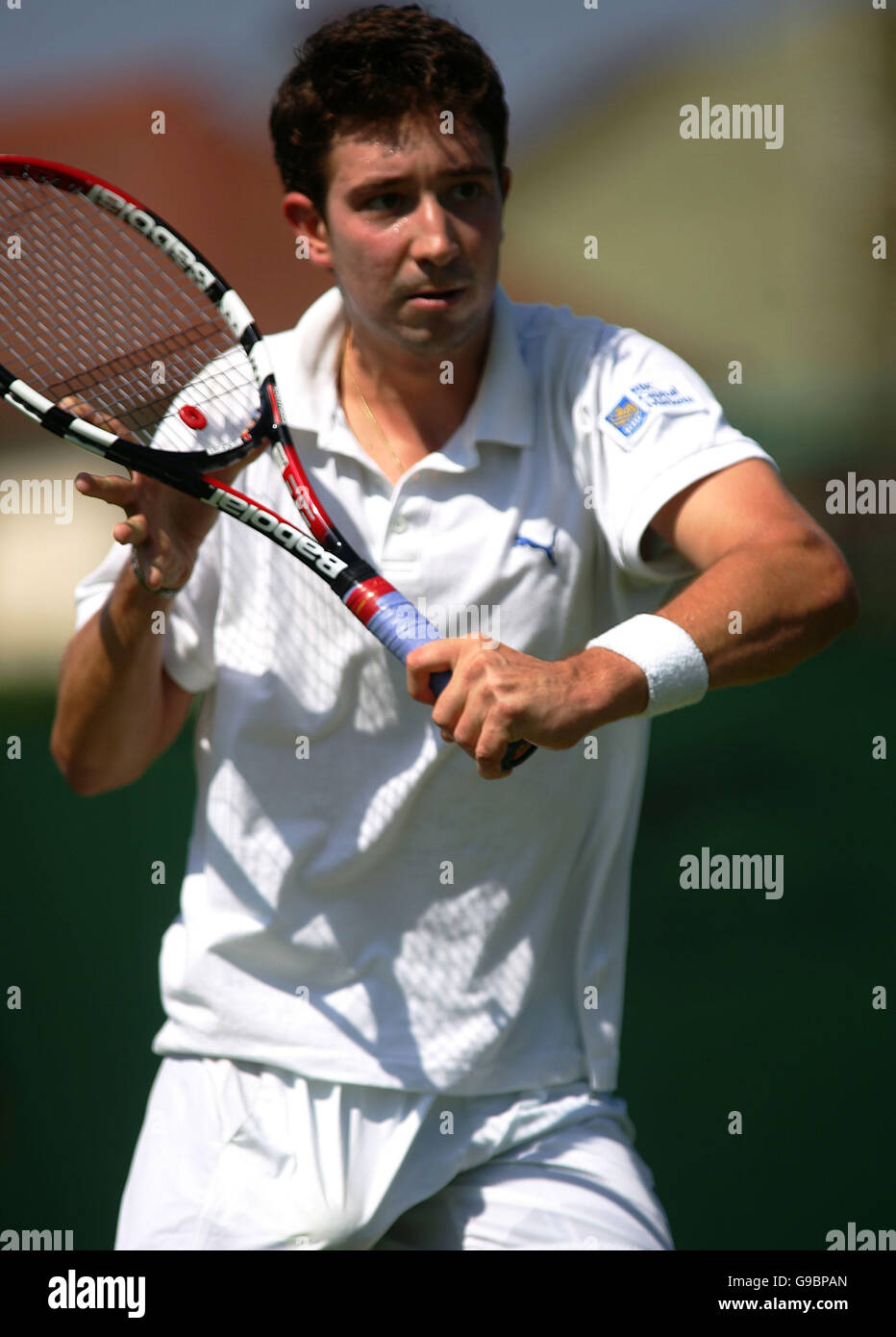Great Britain's Alex Bogdanovic in action against USA's Amer Delic