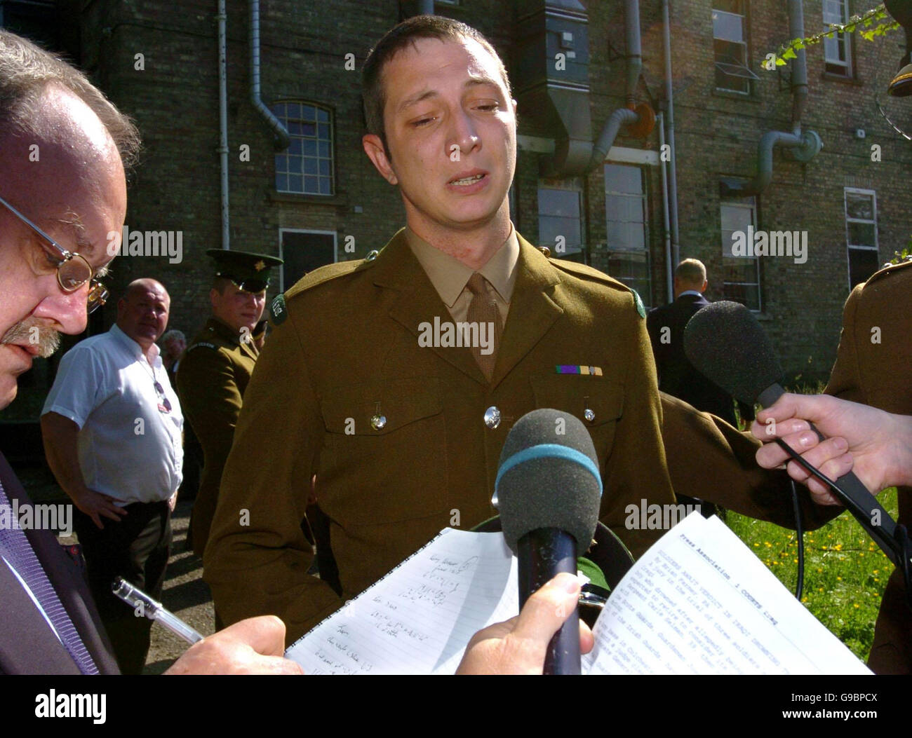 Guardsman joseph mccleary outside colchester court martial centre hi