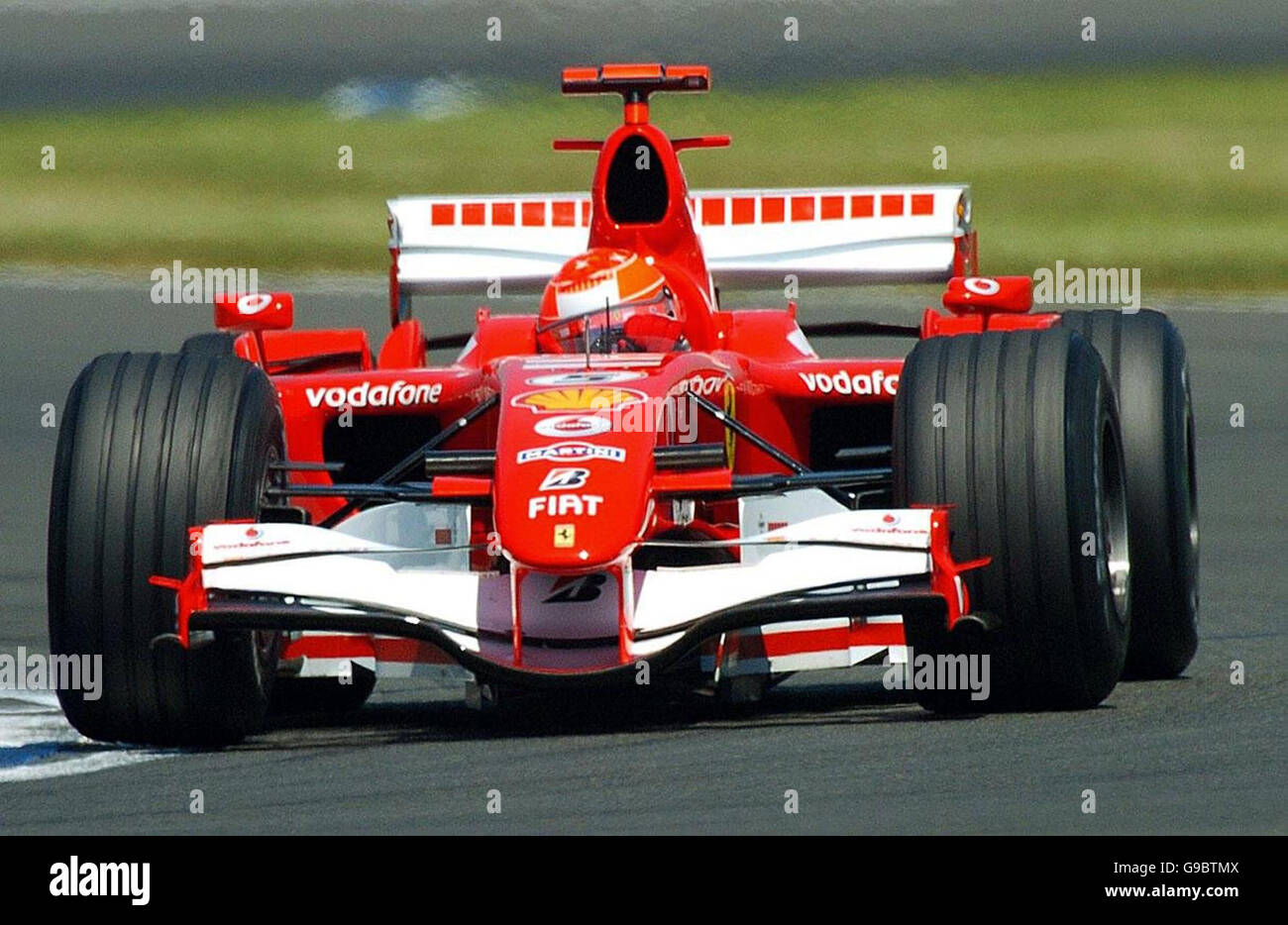 Michael schumacher on his way to third place hi-res stock photography