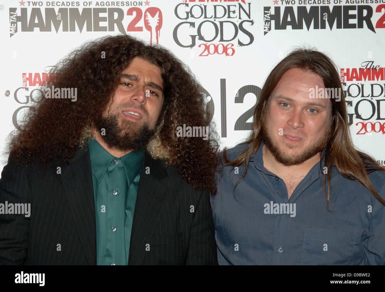 Coheed and Cambria arrive for the Metal Hammer Golden Gods awards, at Koko, north London. Stock Photo