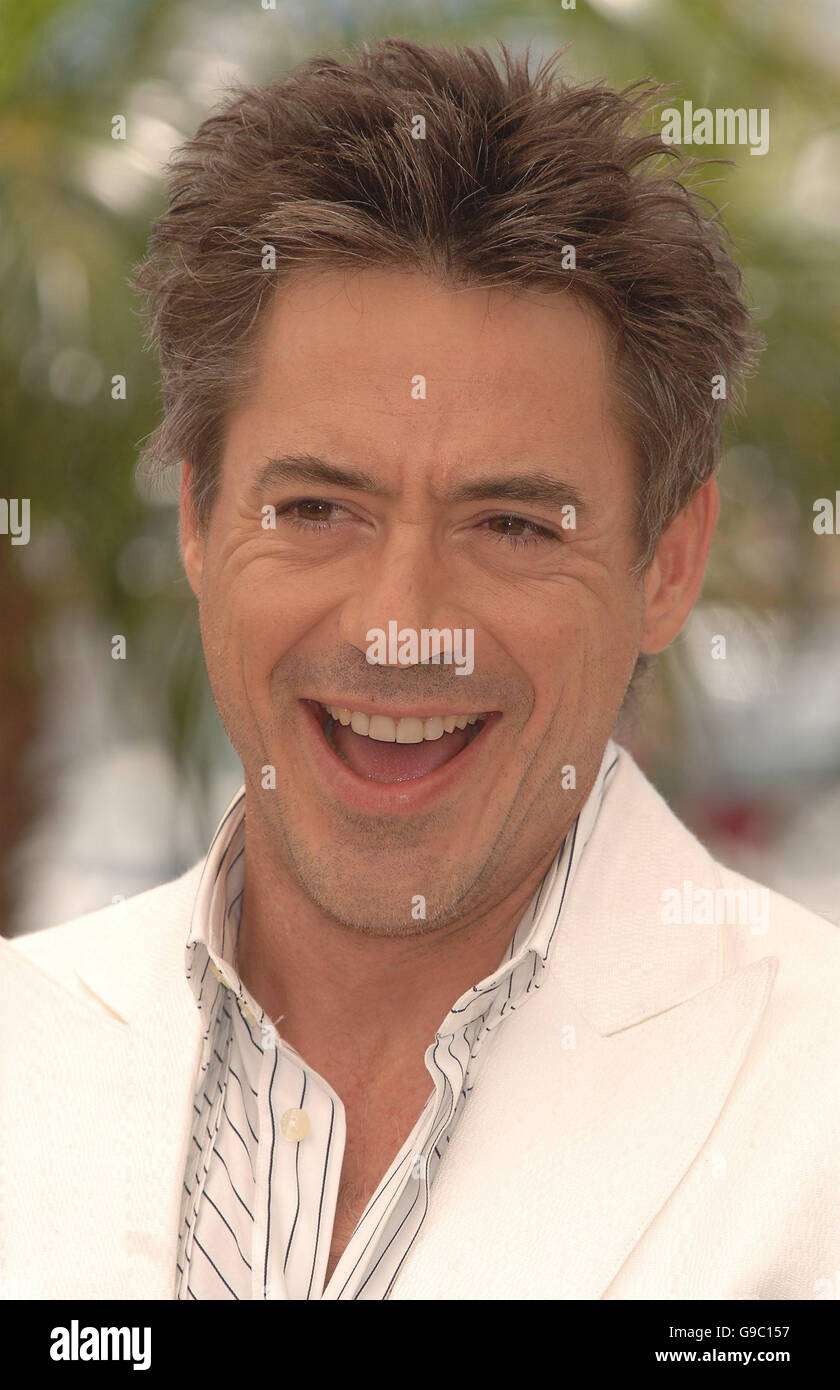 AP OUT: Robert Downey Jnr at a photocall for his new film A Scanner Darkly at the Festival des Palais, Cannes, France. Stock Photo