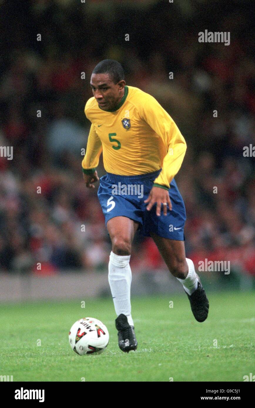 Soccer - Friendly - Wales v Brazil. Cesar Sampaio, Brazil Stock Photo