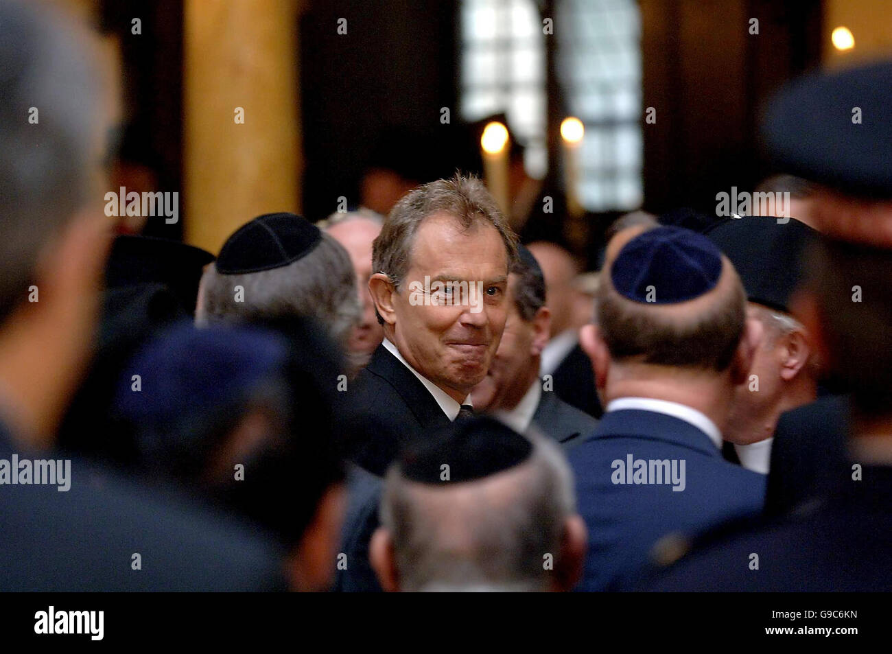Tony Blair attends a service of thanksgiving to mark the 350th