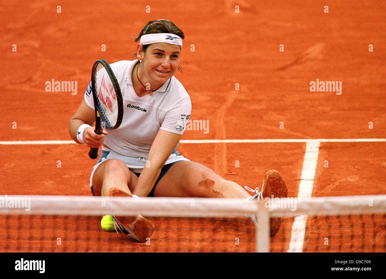 Tennis French Open Roland Garros 2000 Arantxa Sanchez Vicario After Falling Over During Her 