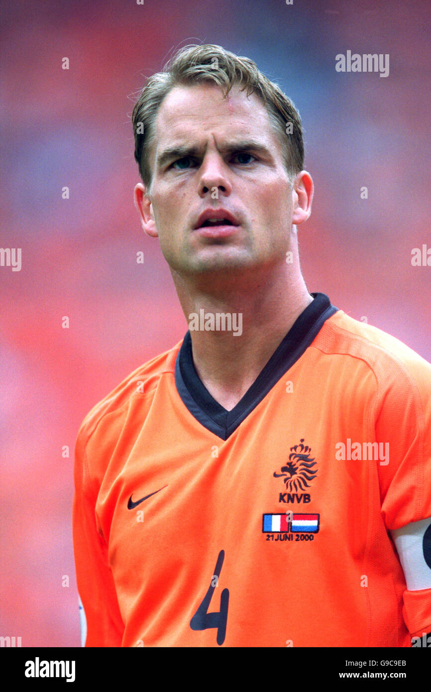 Soccer - Euro 2000 - Group D - France v Holland. Frank De Boer, Holland Stock Photo
