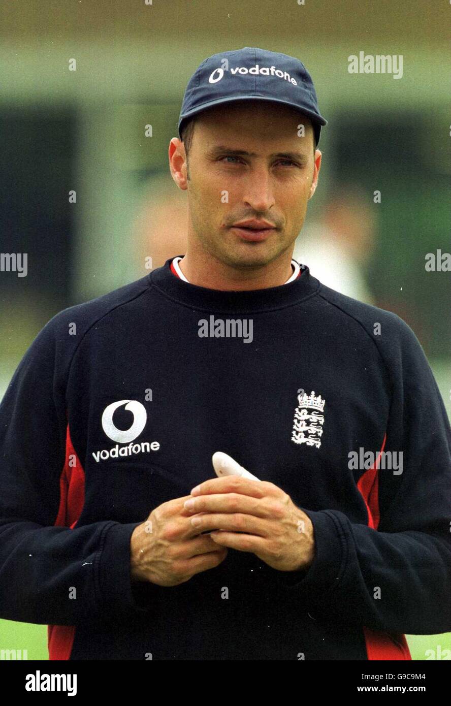 England captain Nasser Hussain nurses a broken thumb that will keep him ...