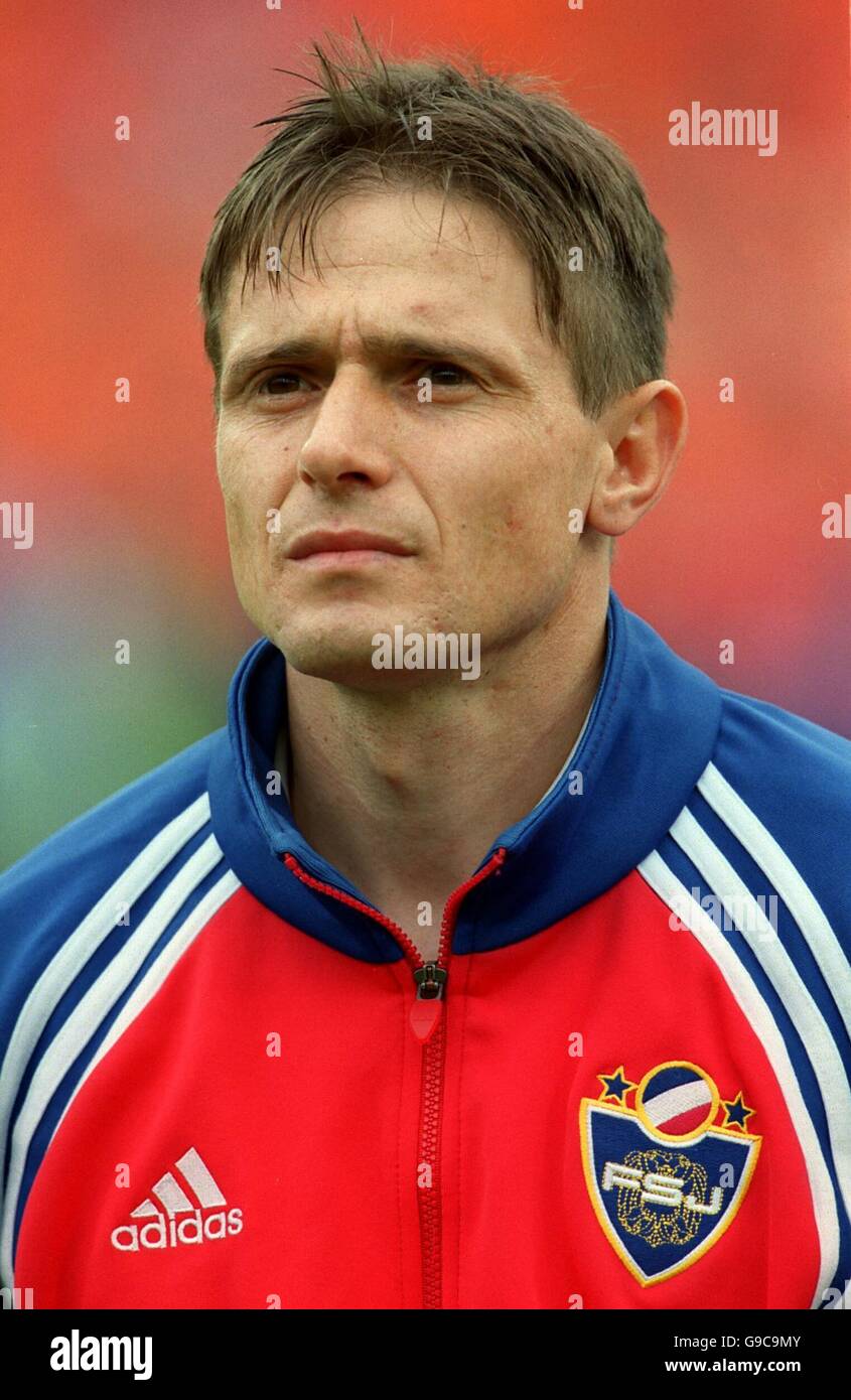 Soccer - Euro 2000 - Quarter Final - Holland v Yugoslavia. Dragan Stojkovic, Yugoslavia Stock Photo