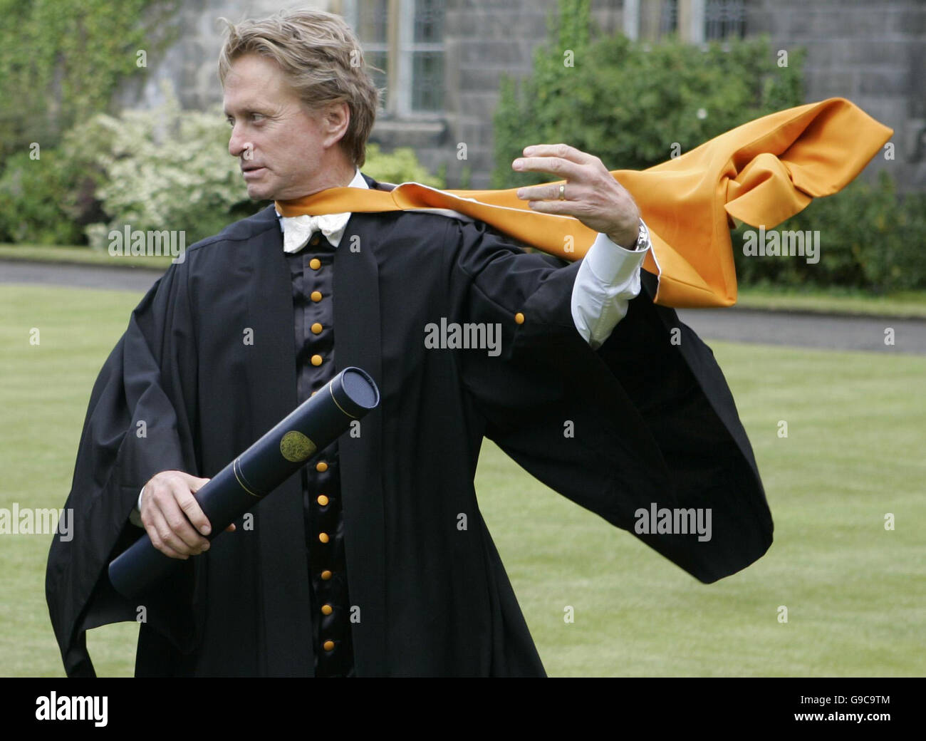 Education Douglas Michael Douglas honorary degree, St Andrews Stock