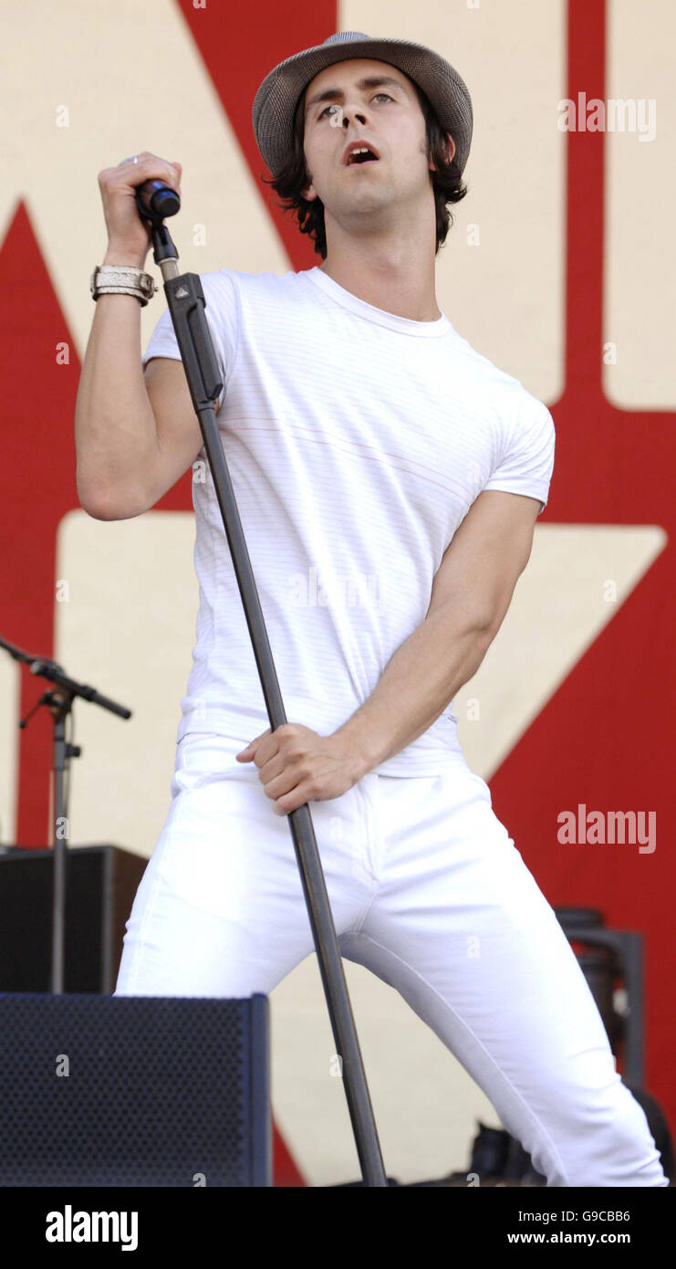 Paul Smith of Maximo Park on stage at the Isle of Wight Festival at  Seaclose Park in Newport Stock Photo - Alamy