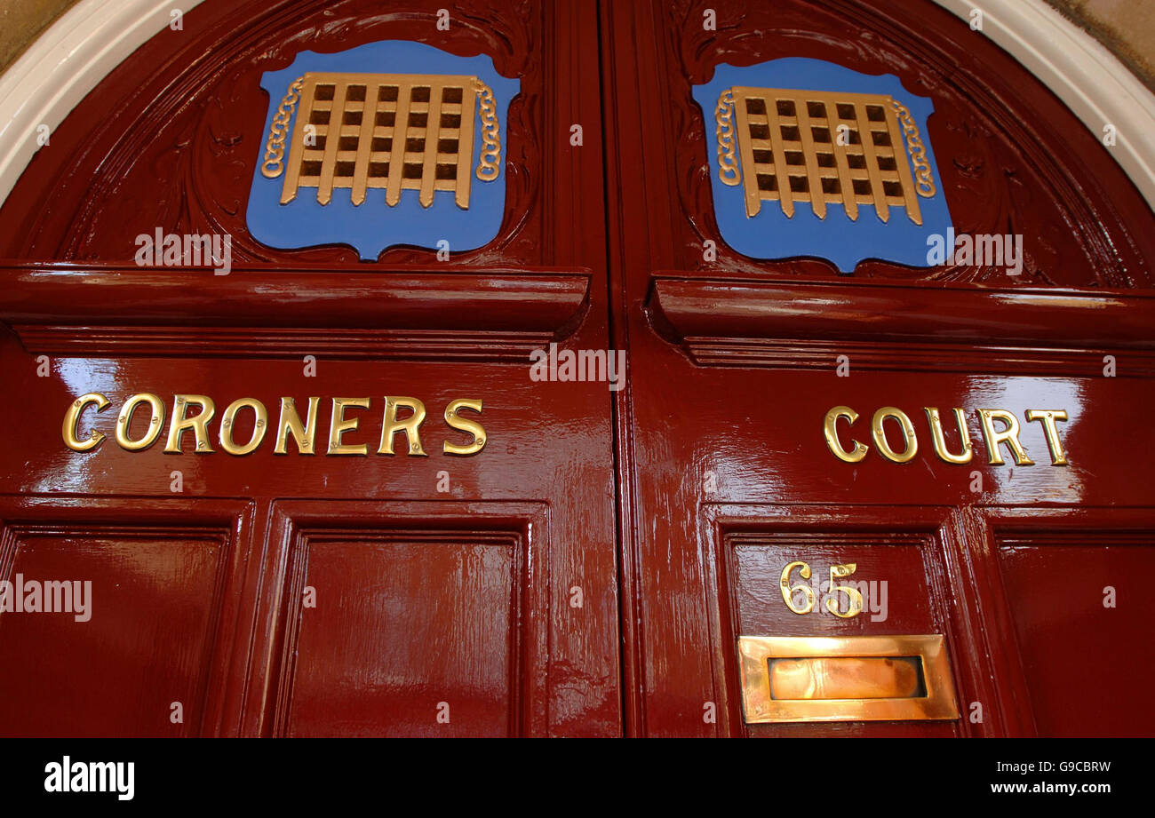 The entrance to Westminster Coroner's Court in central London Stock