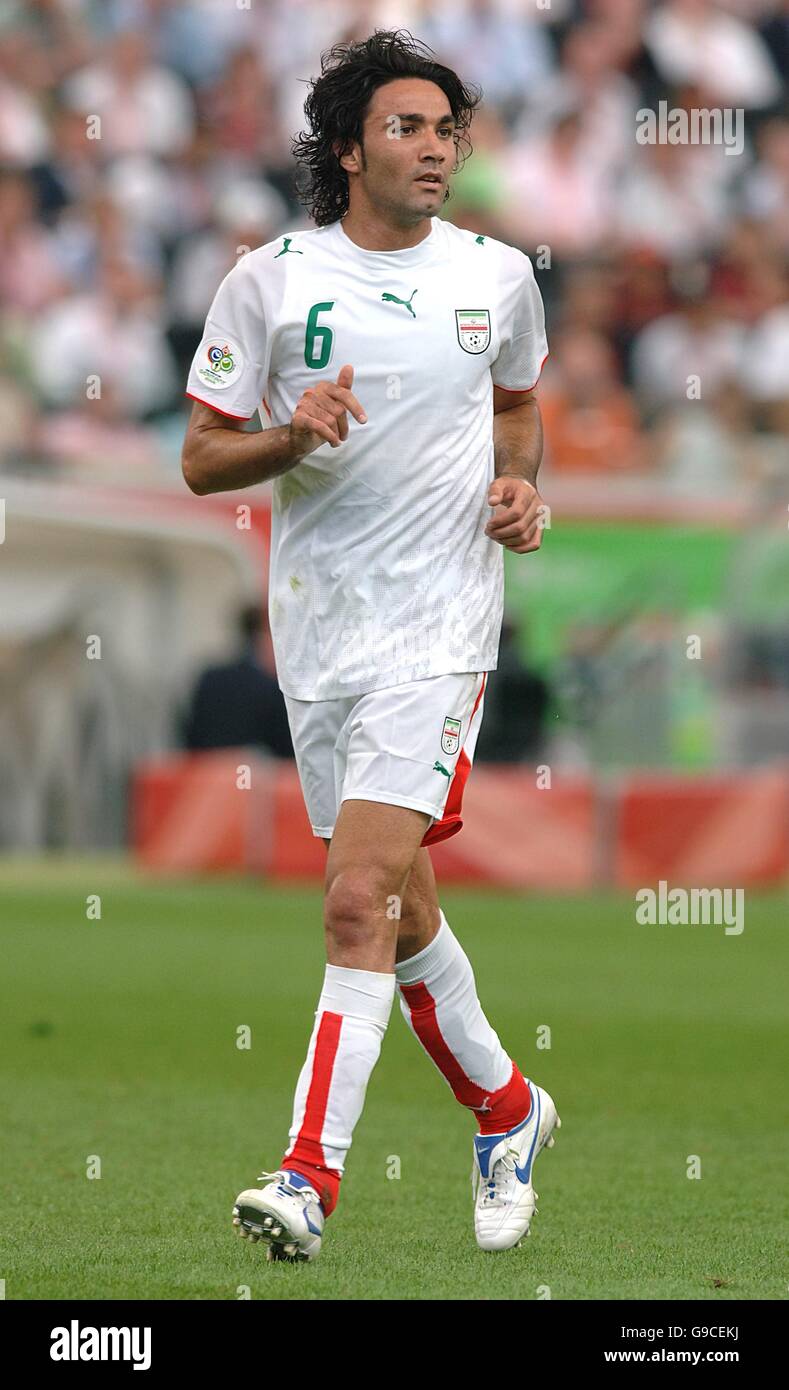 Soccer - 2006 FIFA World Cup Germany - Group D - Portugal v Iran - Commerzbank Arena. Javad Nekounam, Iran Stock Photo