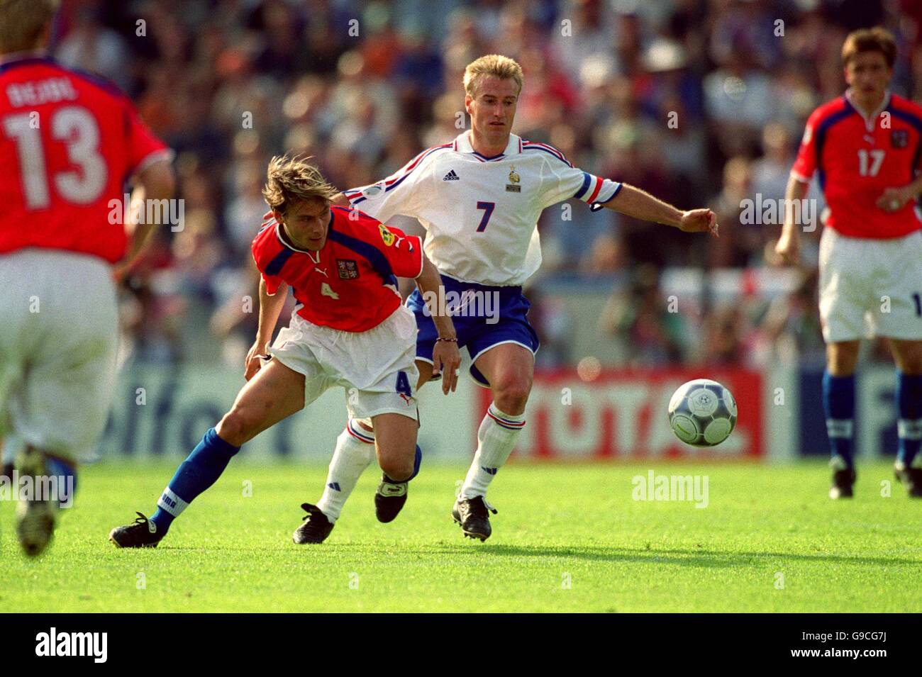 Soccer - Euro 2000 - Group D - Czech Republic v France Stock Photo