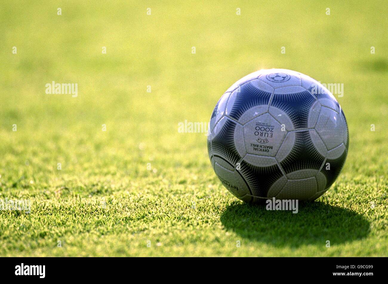 Soccer - Euro 2000 - Group D - Czech Republic v France. An Official EURO 2000 match ball Stock Photo