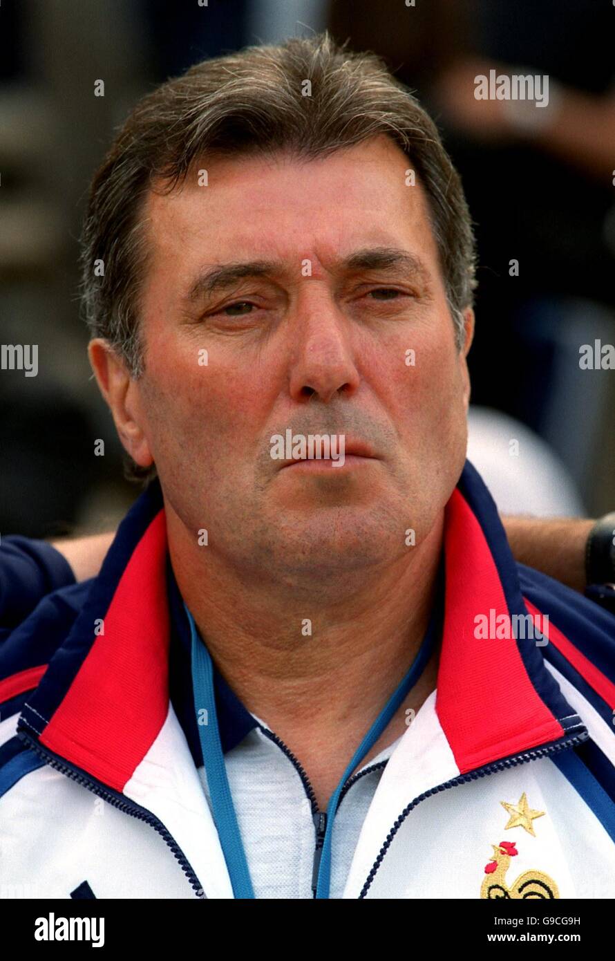 Soccer - Euro 2000 - Group D - Czech Republic v France. Roger Lemerre, France coach Stock Photo