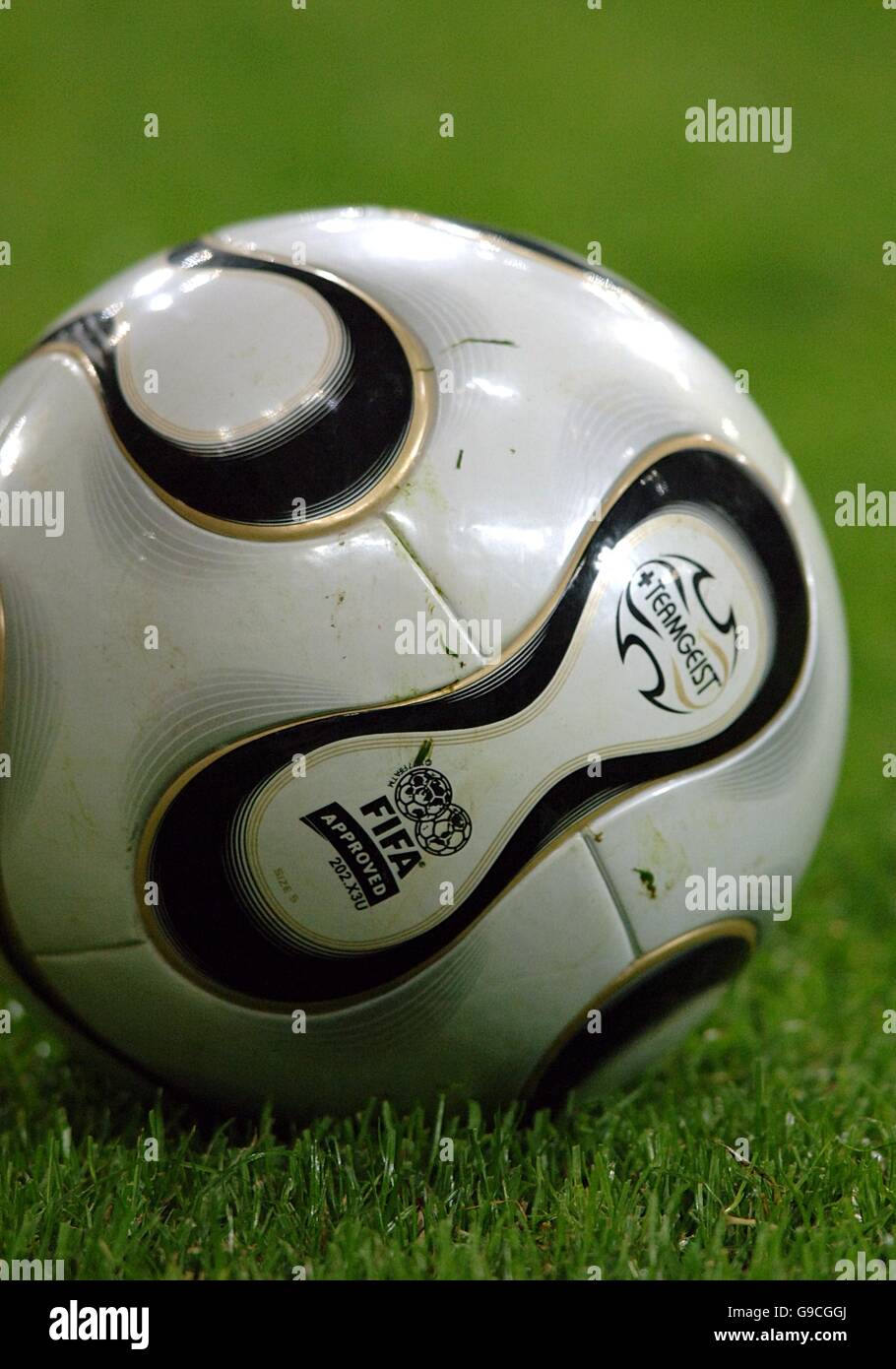Soccer - 2006 FIFA World Cup Germany - Group D - Portugal v Mexico - AufSchalke Arena. Match ball Stock Photo