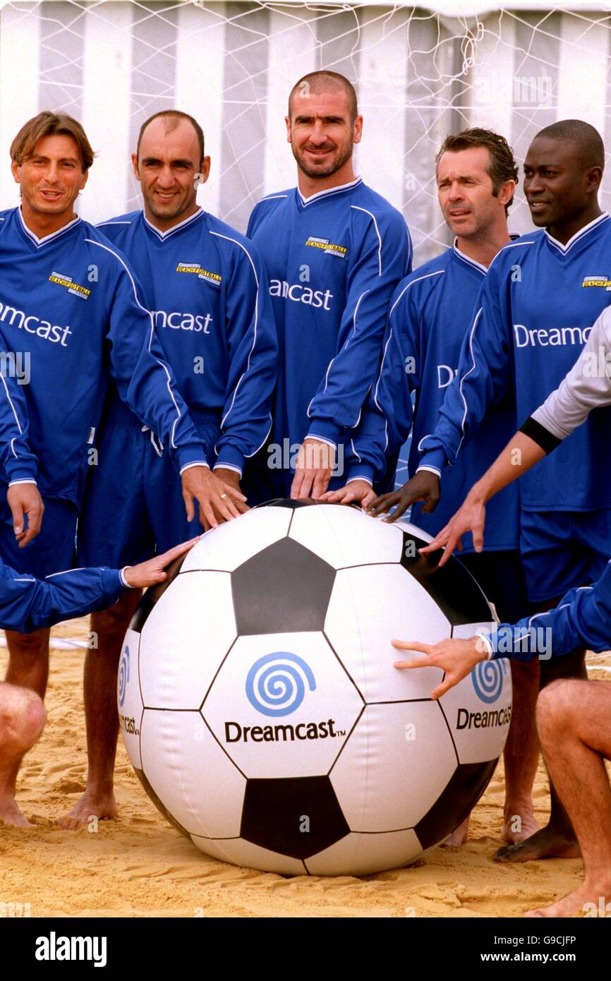 Soccer - Eric Cantona - Sega Dreamcast Beach Football Stock Photo