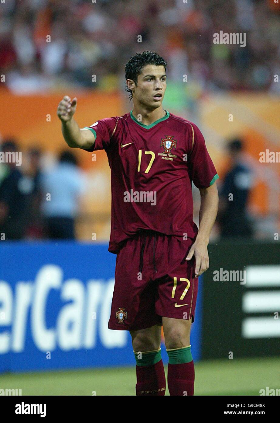 Soccer - 2006 FIFA World Cup Germany - Second Round - Portugal v Holland - Franken-Stadion. Cristiano Ronaldo, Portugal Stock Photo