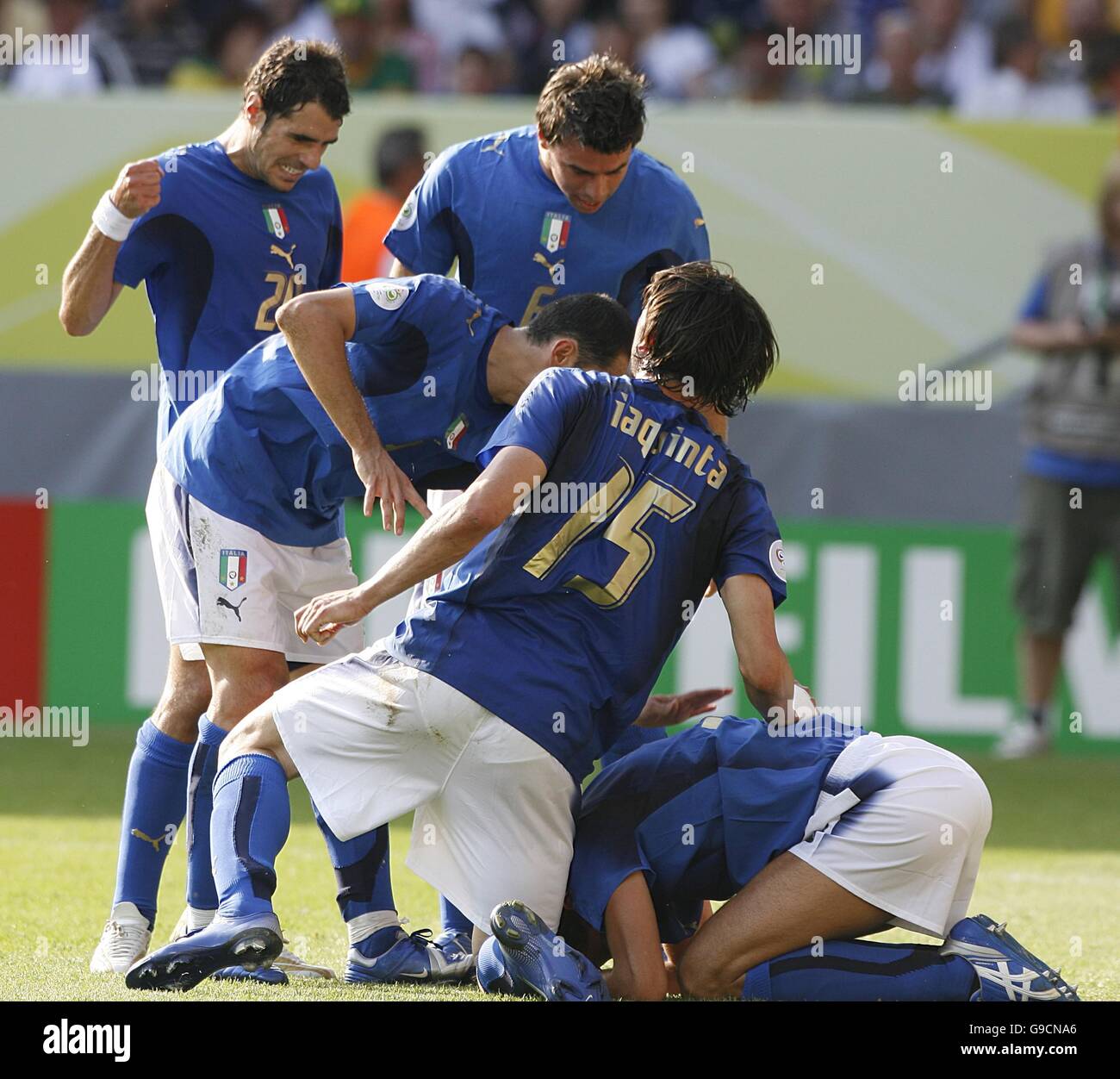 Soccer - 2006 FIFA World Cup Germany - Second Round - Italy v Australia - Fritz-Walter-Stadion Stock Photo