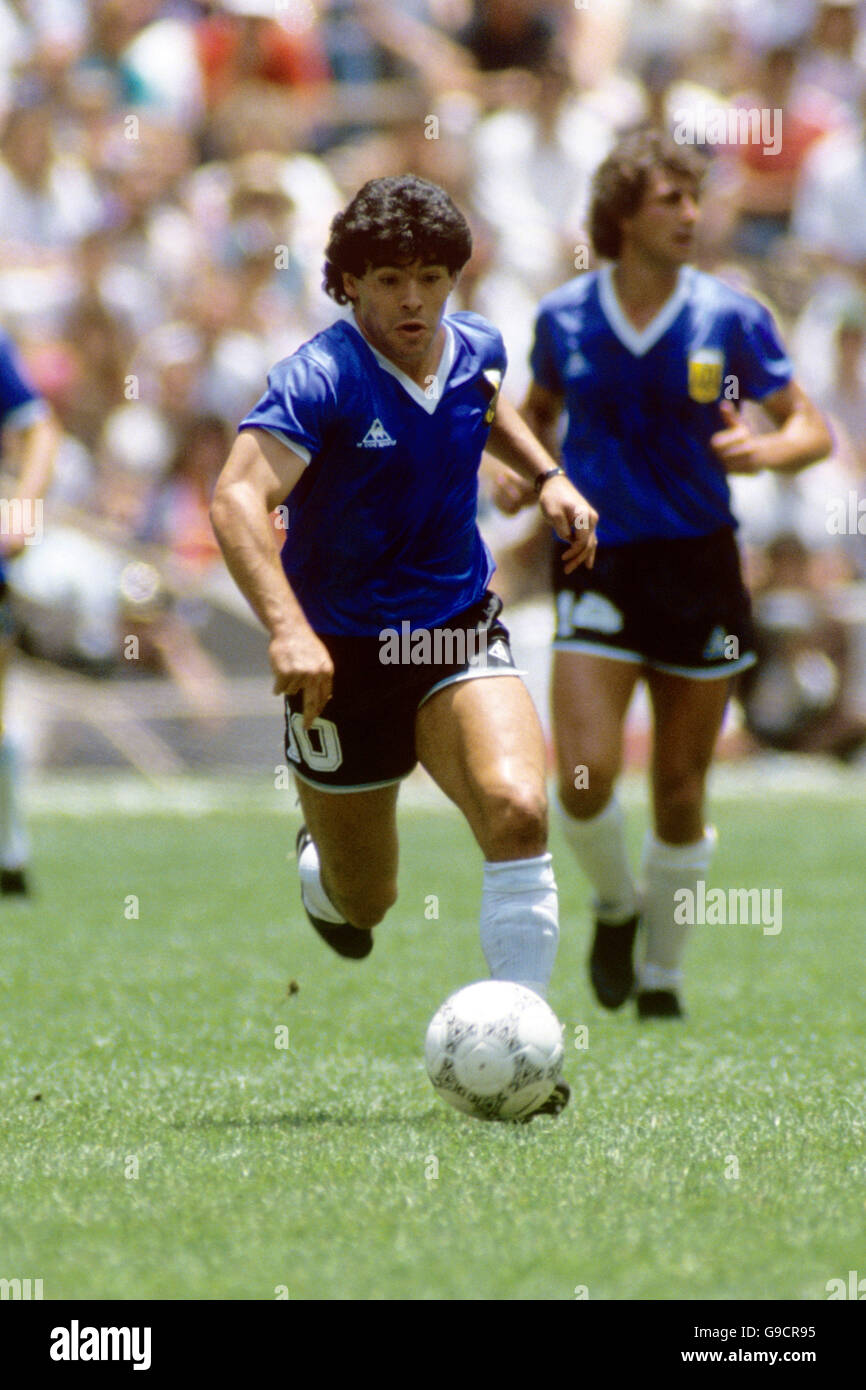 Soccer - World Cup Mexico 1986 - Quarter Final - England v Argentina - Azteca Stadium Stock Photo