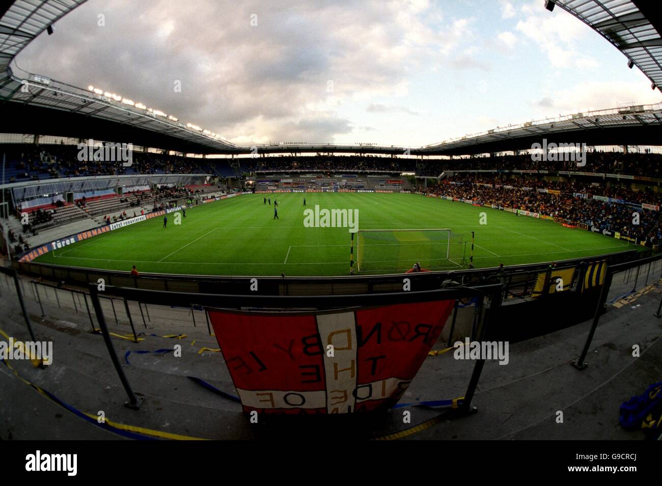 Soccer - UEFA Champions League - Third Qualifying Round First Leg - Brondby v SV Hamburg. General view of Brondby Stadion, home of Brondby Stock Photo