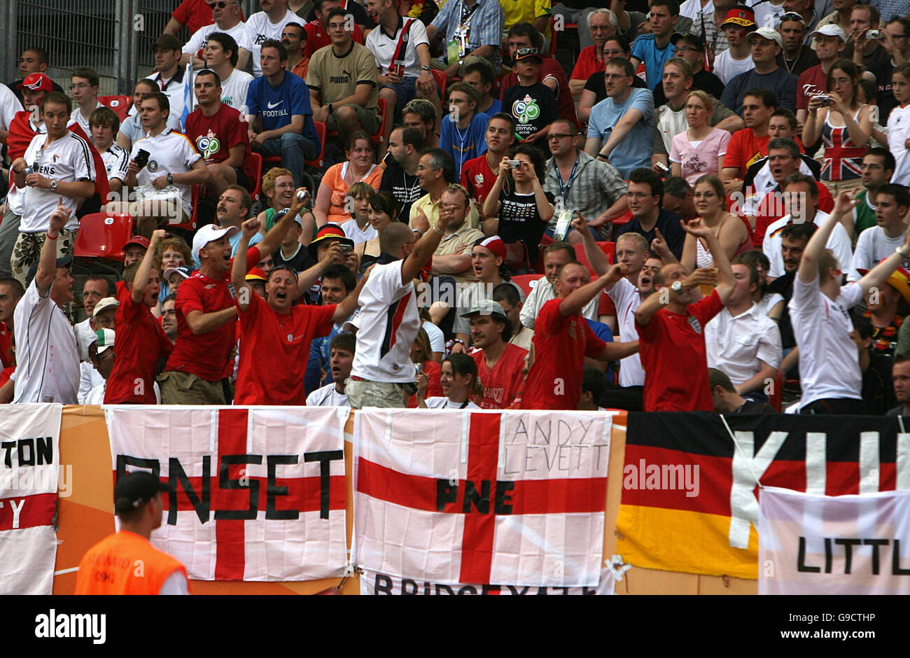 England Fans In The Stands Before Kick-off In The FIFA World Cup Group ...