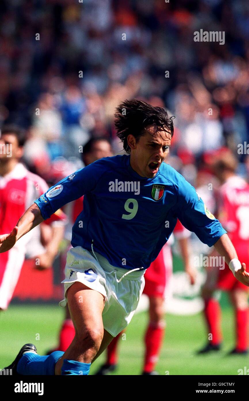 Filippo Inzaghi Caresses the World Cup Editorial Photography