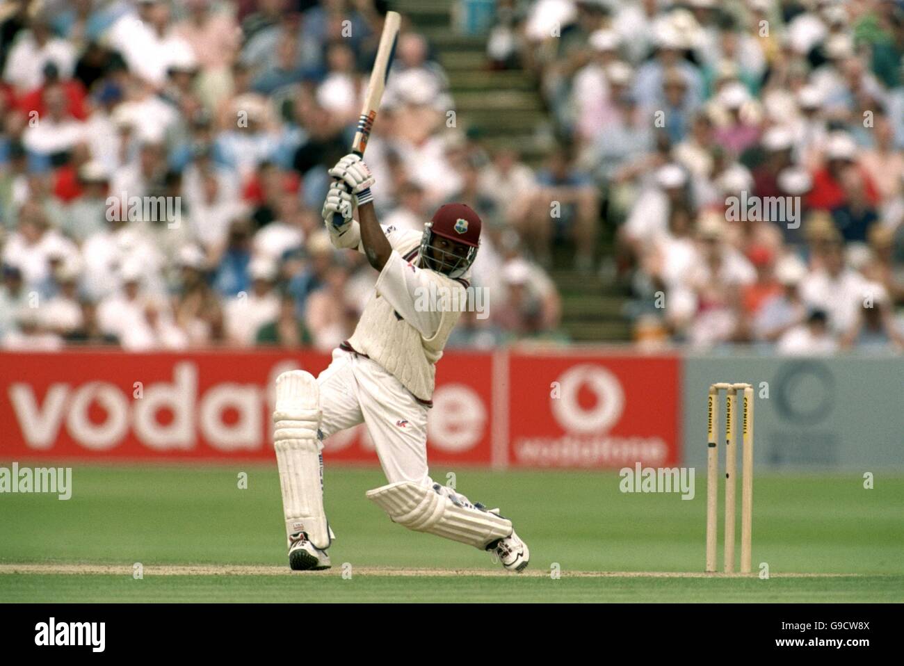 Cricket - First Cornhill Insurance Test - England v West Indies - Second Day. West Indies' Brian Lara cracks a four Stock Photo