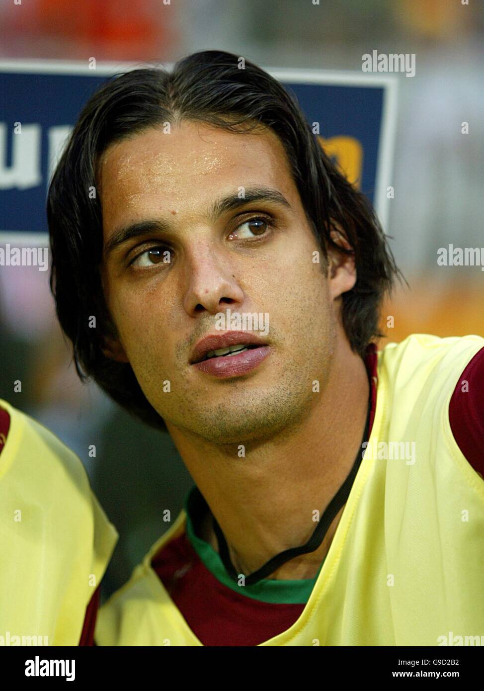 Soccer - 2006 FIFA World Cup Germany - Second Round - Portugal v Holland - Franken-Stadion. Miguel Nuno Gomes, Portugal Stock Photo