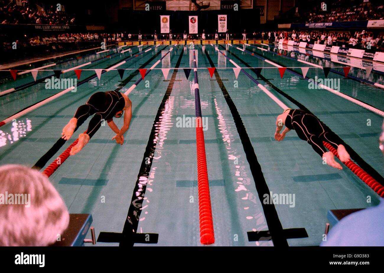 Swimming British Olympic Trials Ponds Sheffield Stock Photo