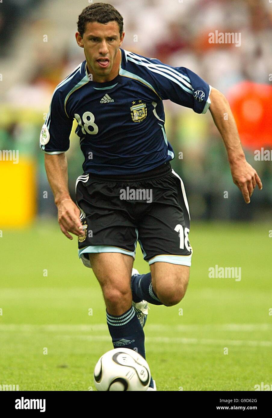 Soccer - 2006 FIFA World Cup Germany - Quarter Final - Germany v Argentina - Olympiastadion. Rodriguez Maxi, Argentina Stock Photo