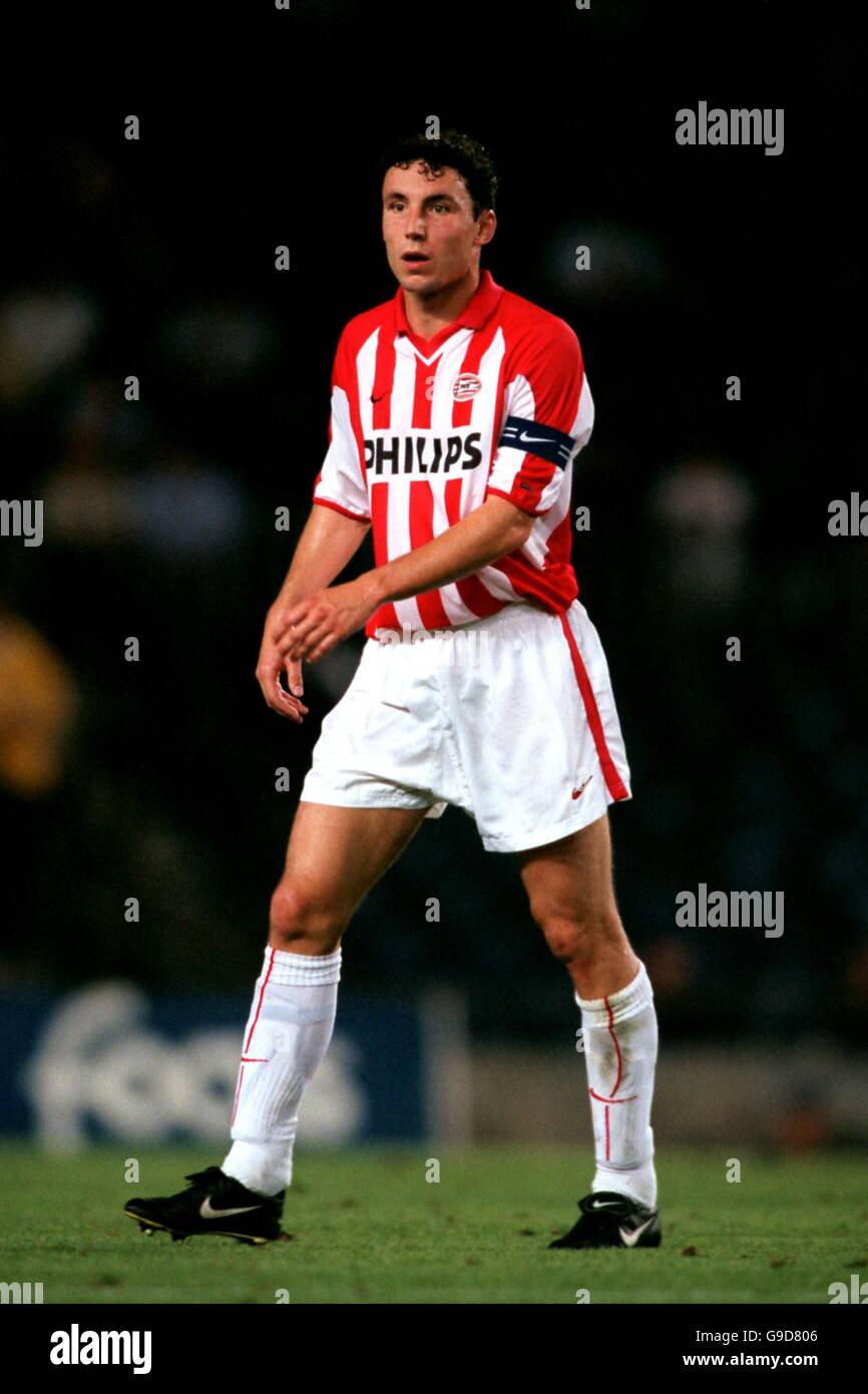 Marcel Brands of PSV and former PSV player and coach Mark van Bommel News Photo Getty