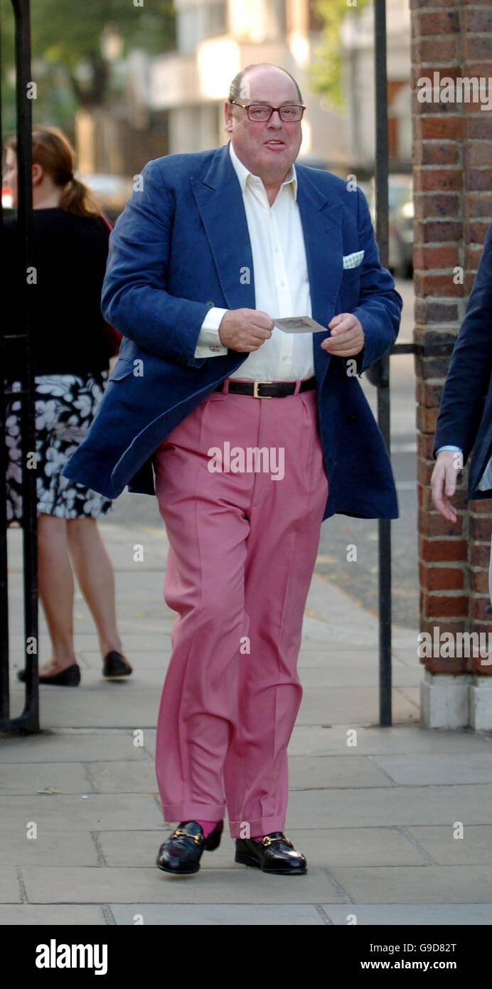 Lord Soames arrives for the Conservative Summer Party, at the Royal Hospital Chelsea. Stock Photo