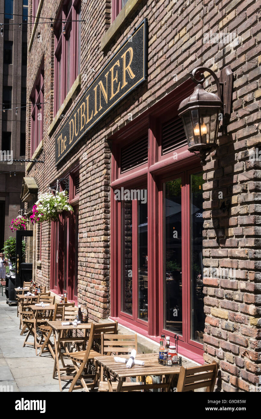 Stone Street Historic District in Lower Manhattan, NYC, USA Stock Photo