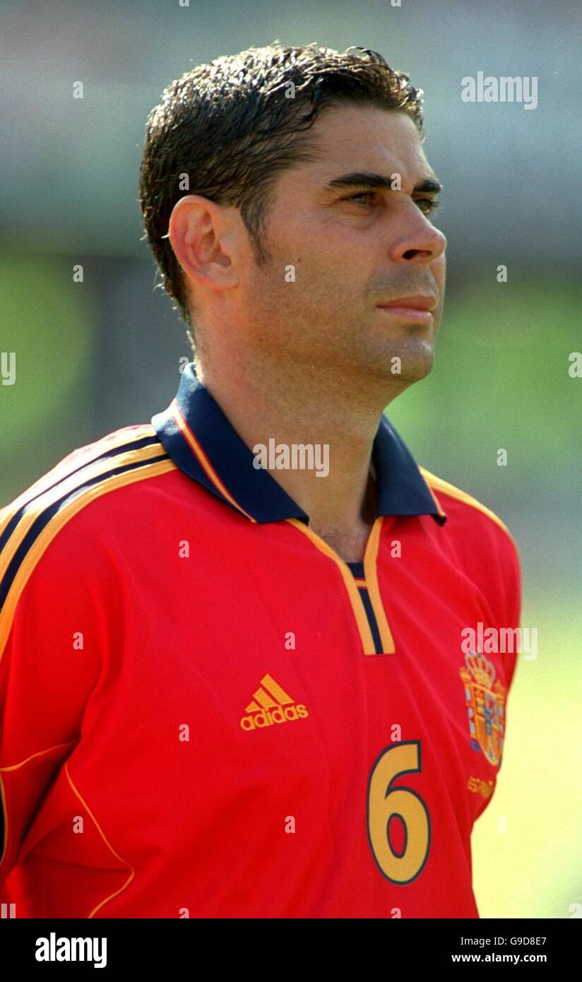 Soccer - Euro 2000 - Group C - Spain v Norway. Fernando Hierro, Spain Stock  Photo - Alamy