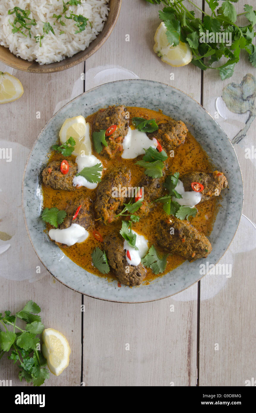 Beef kofta curry Stock Photo Alamy