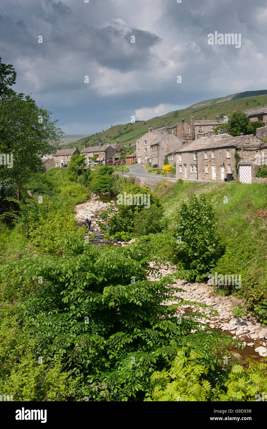Village of Muker in Swaledale, North Yorkshire, in early summer Stock
