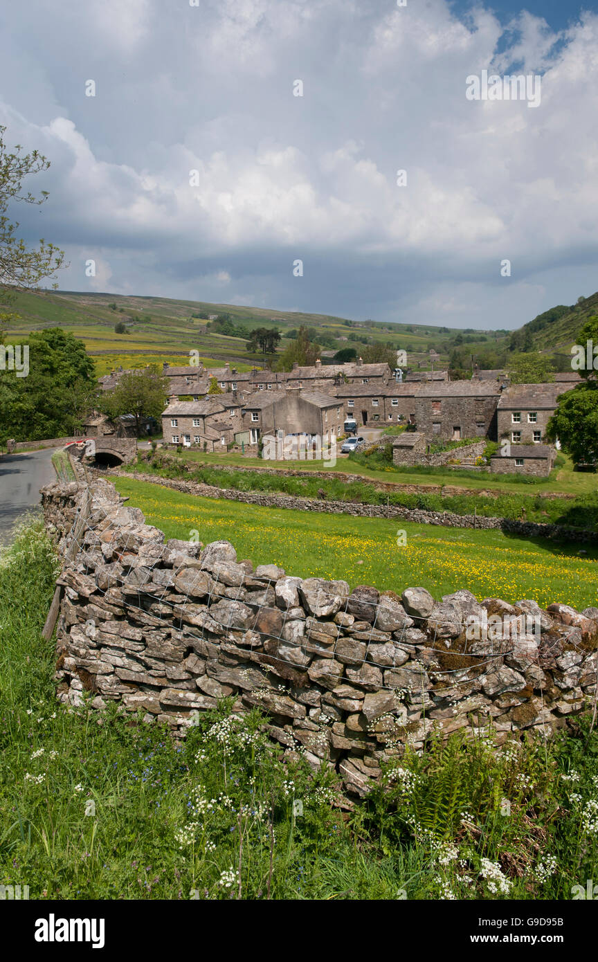 Hamlet of Thwaite at top end of Swaledale in the Yorkshire Dales National Park, UK. Stock Photo