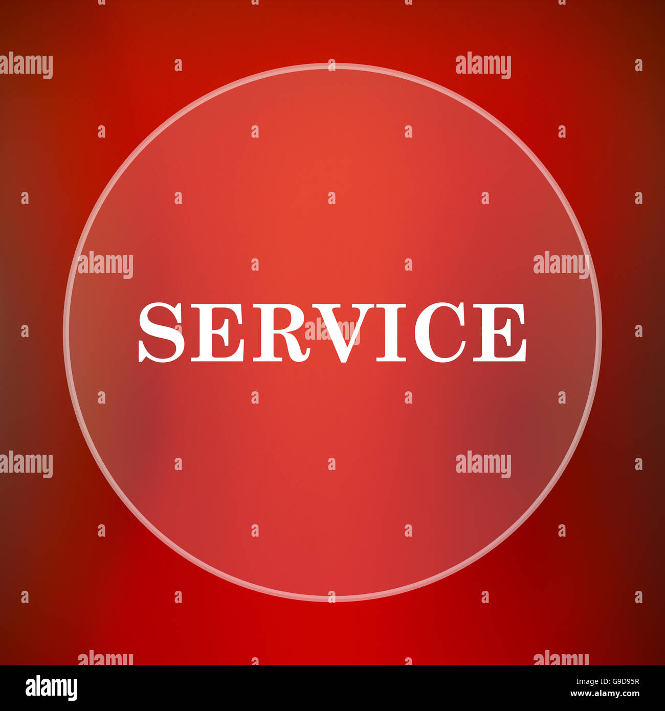 Service icon. Internet button on red background Stock Photo - Alamy