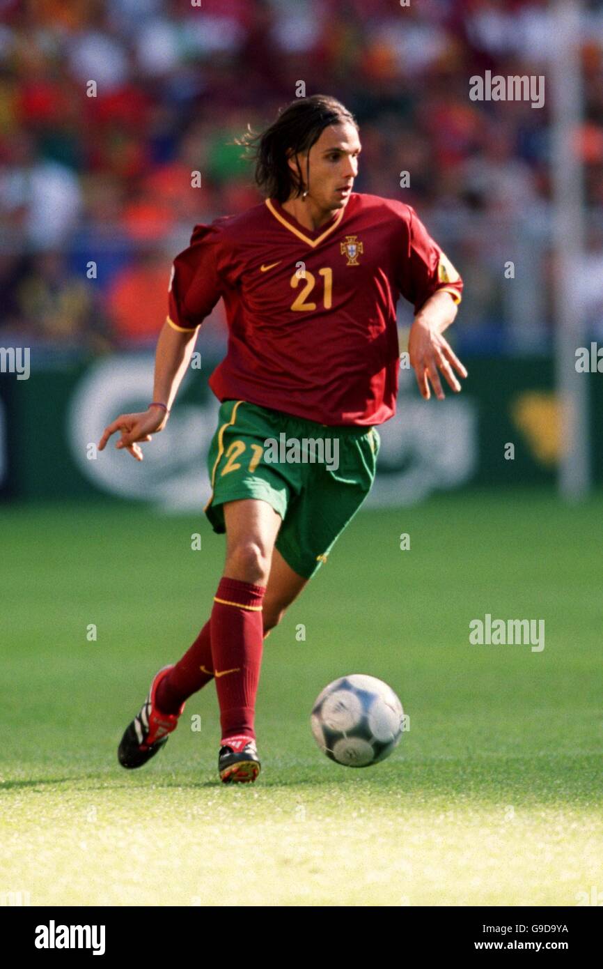 Soccer - Euro 2000 - Group A - Romania v Portugal. Nuno Gomes, Portugal Stock Photo