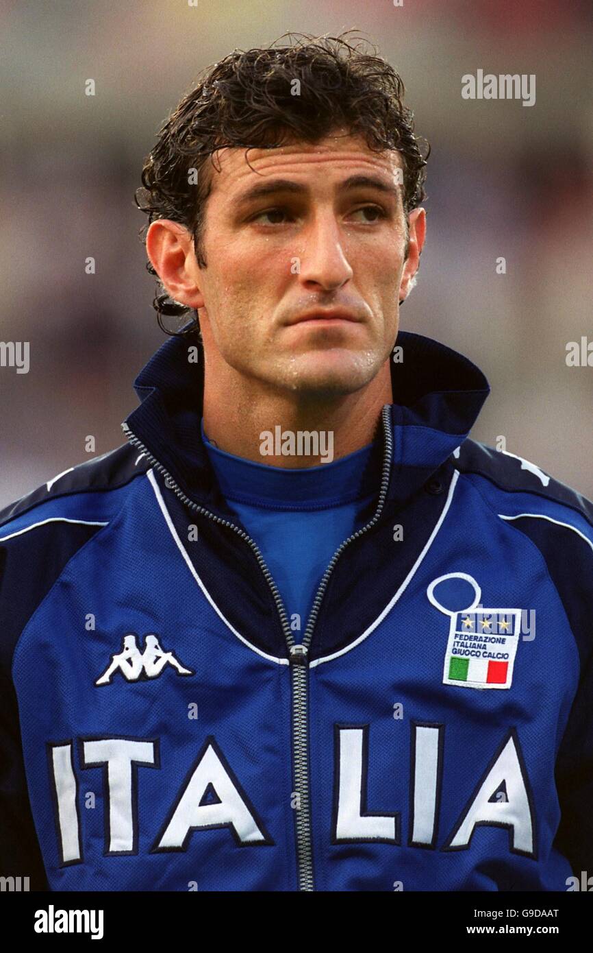 Soccer - Euro 2000 - Group B - Italy v Sweden. Ciro Ferrara, Italy Stock Photo