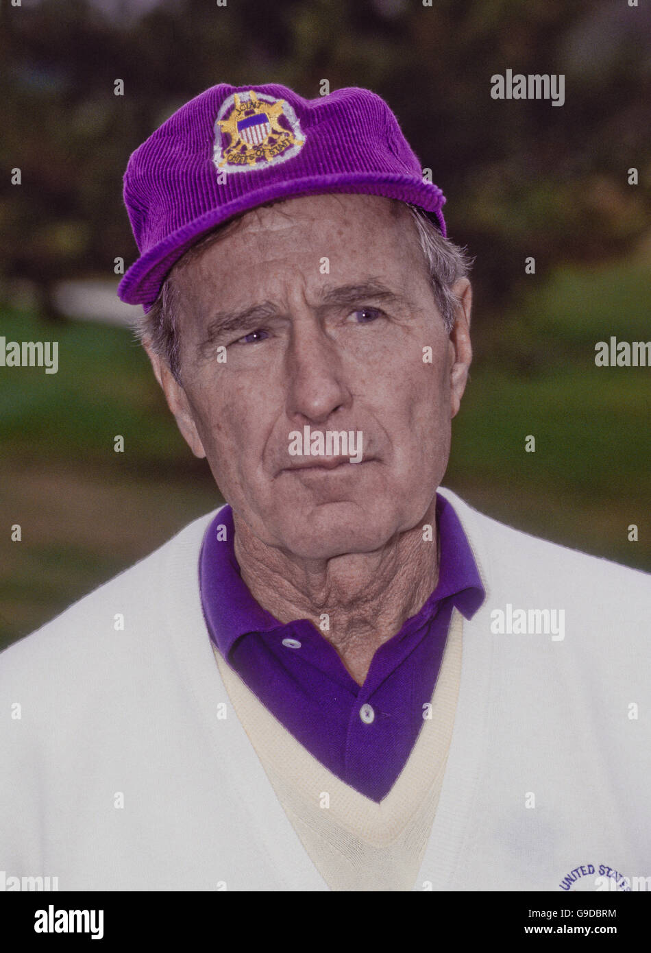 President H.W. Bush plays golf at Andrews Air Force Base in
