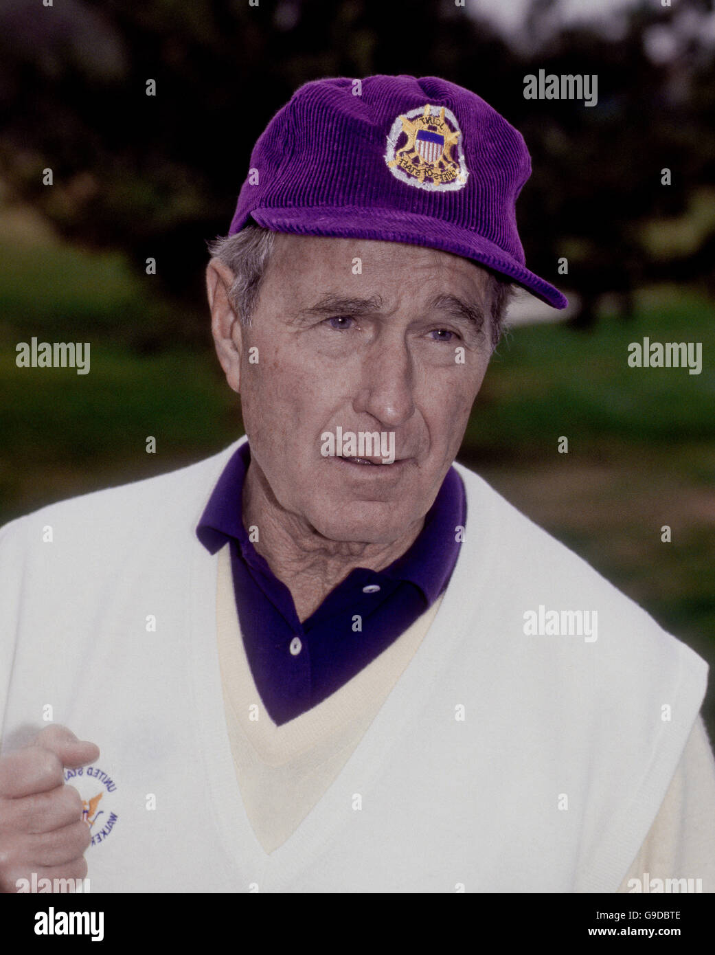 President H.W. Bush plays golf at Andrews Air Force Base in