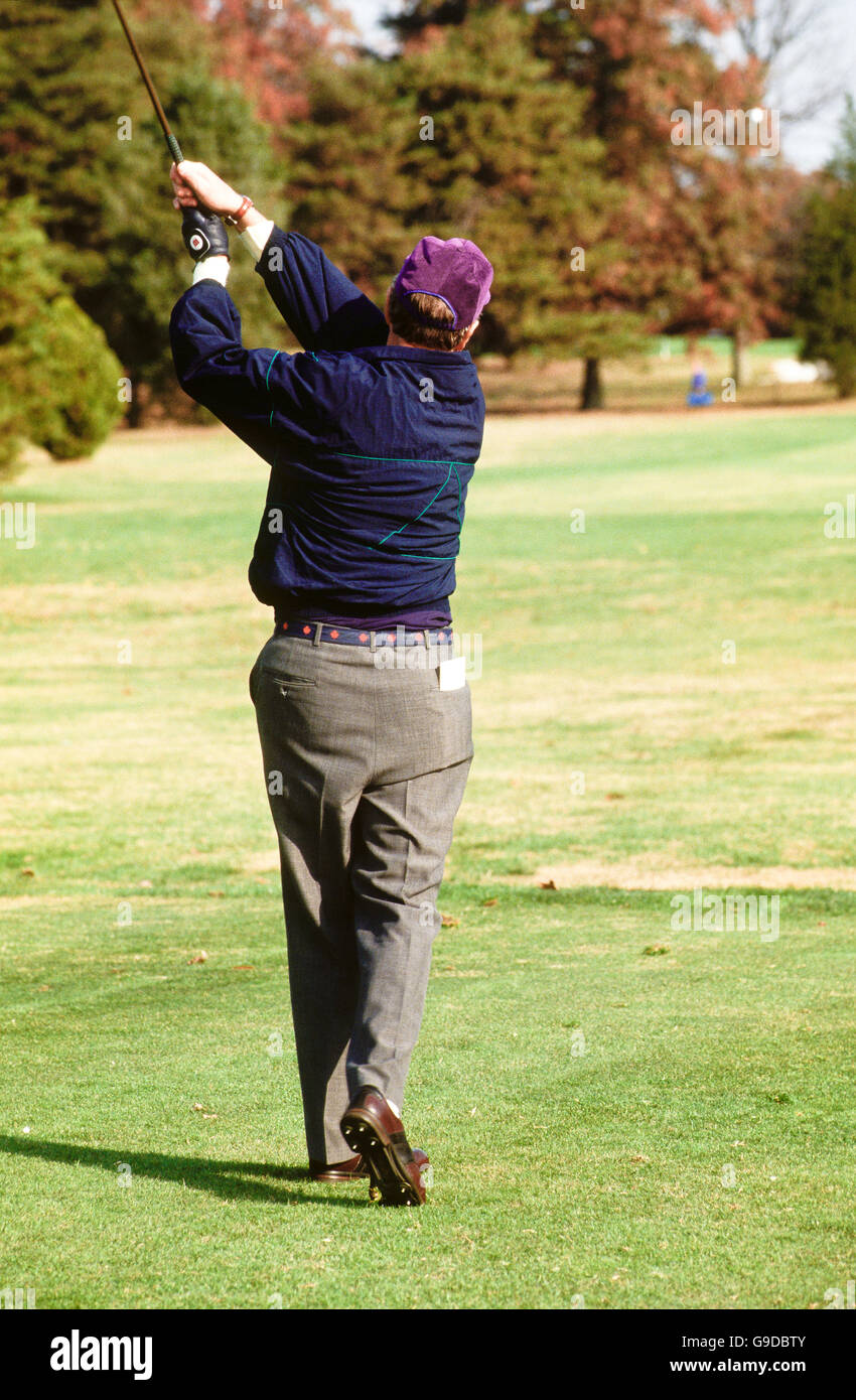 President H.W. Bush plays golf at Andrews Air Force Base in