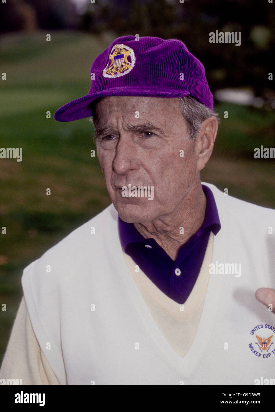 President H.W. Bush plays golf at Andrews Air Force Base in