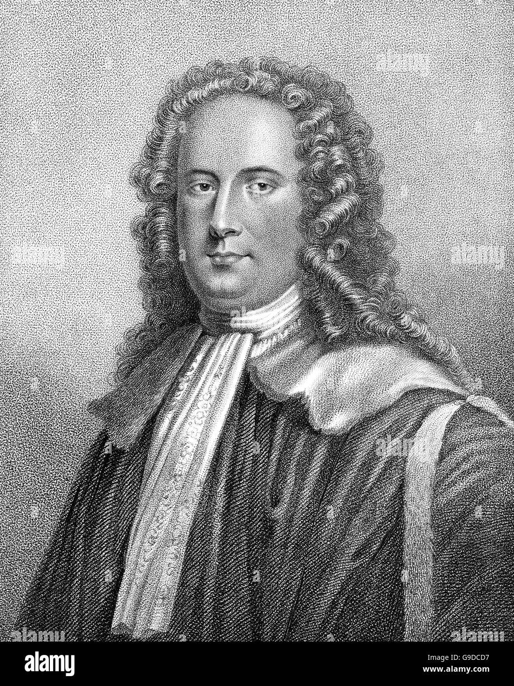John Shute Barrington, 1st Viscount Barrington, 1678-1734, an English lawyer and theologian Stock Photo